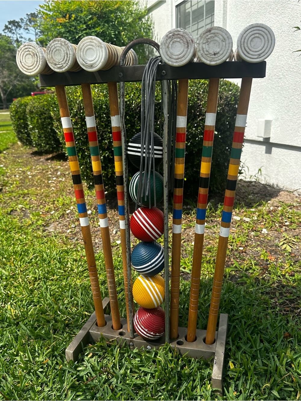 Classic Multi-Color Wooden Croquet Set - Picture 3 of 10